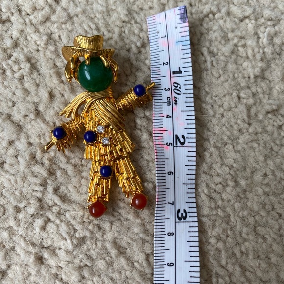 Camrose & Kross Gold Brooch scarecrow Jackie Kennedy